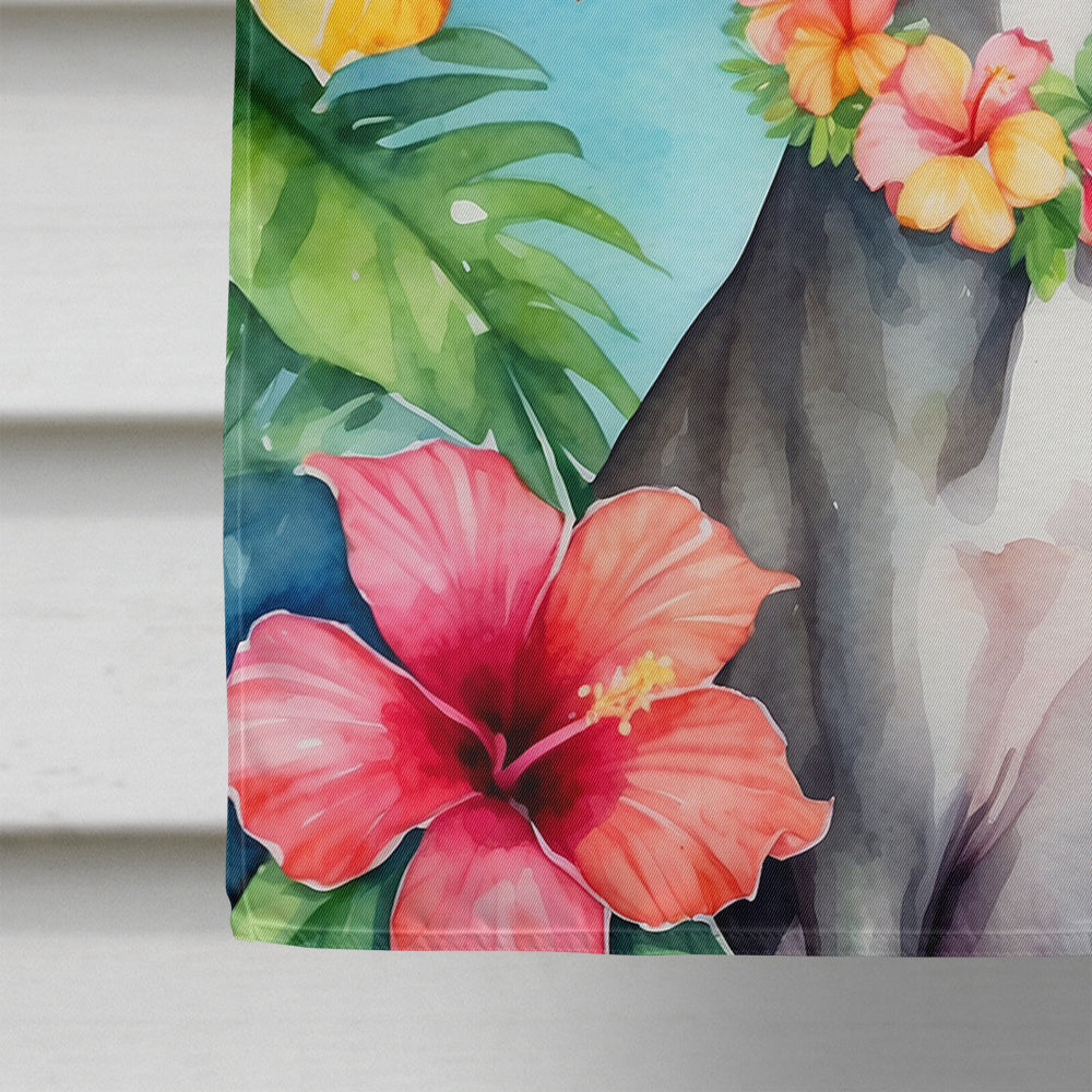 Italian Greyhound Luau House Flag