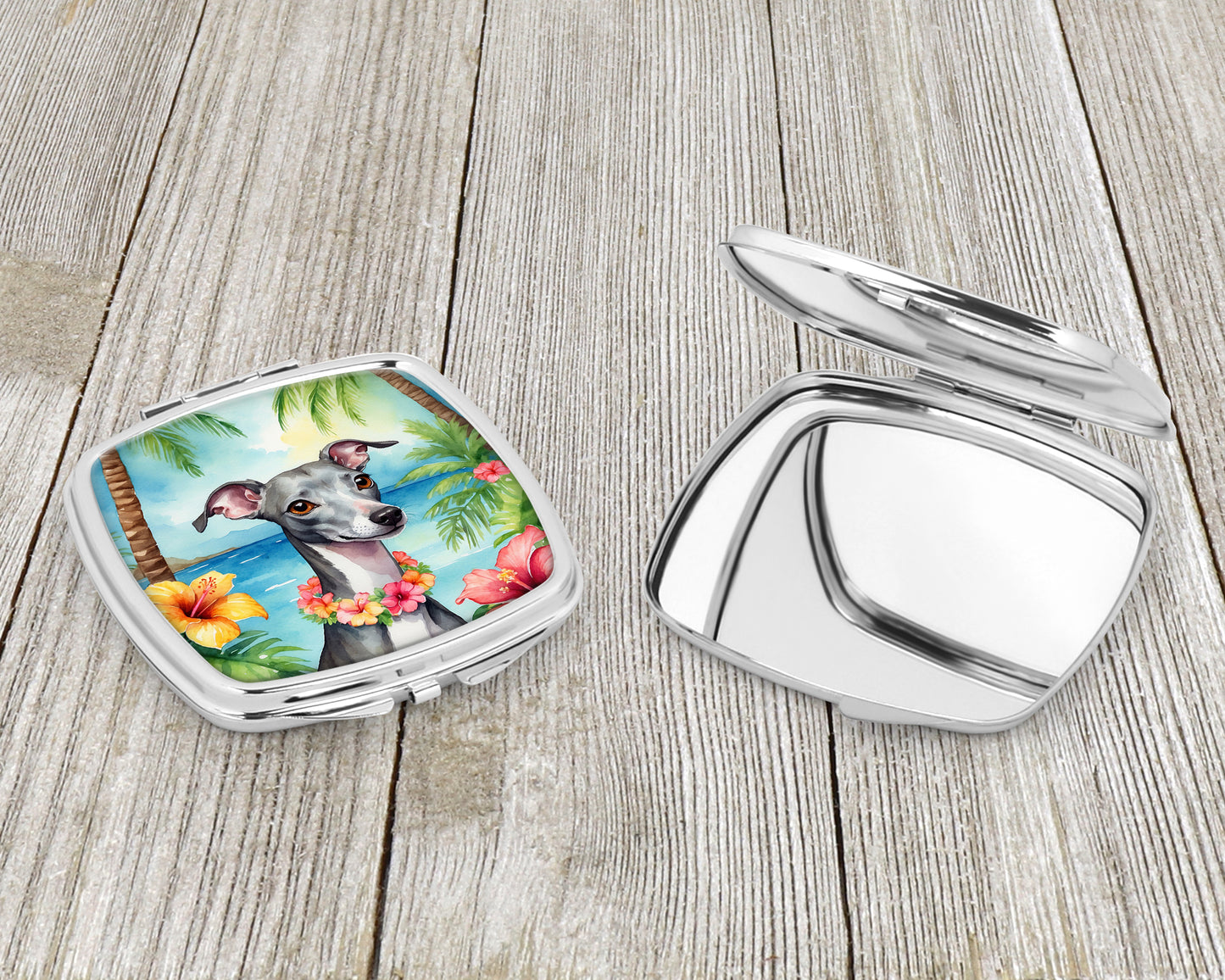 Italian Greyhound Luau Compact Mirror