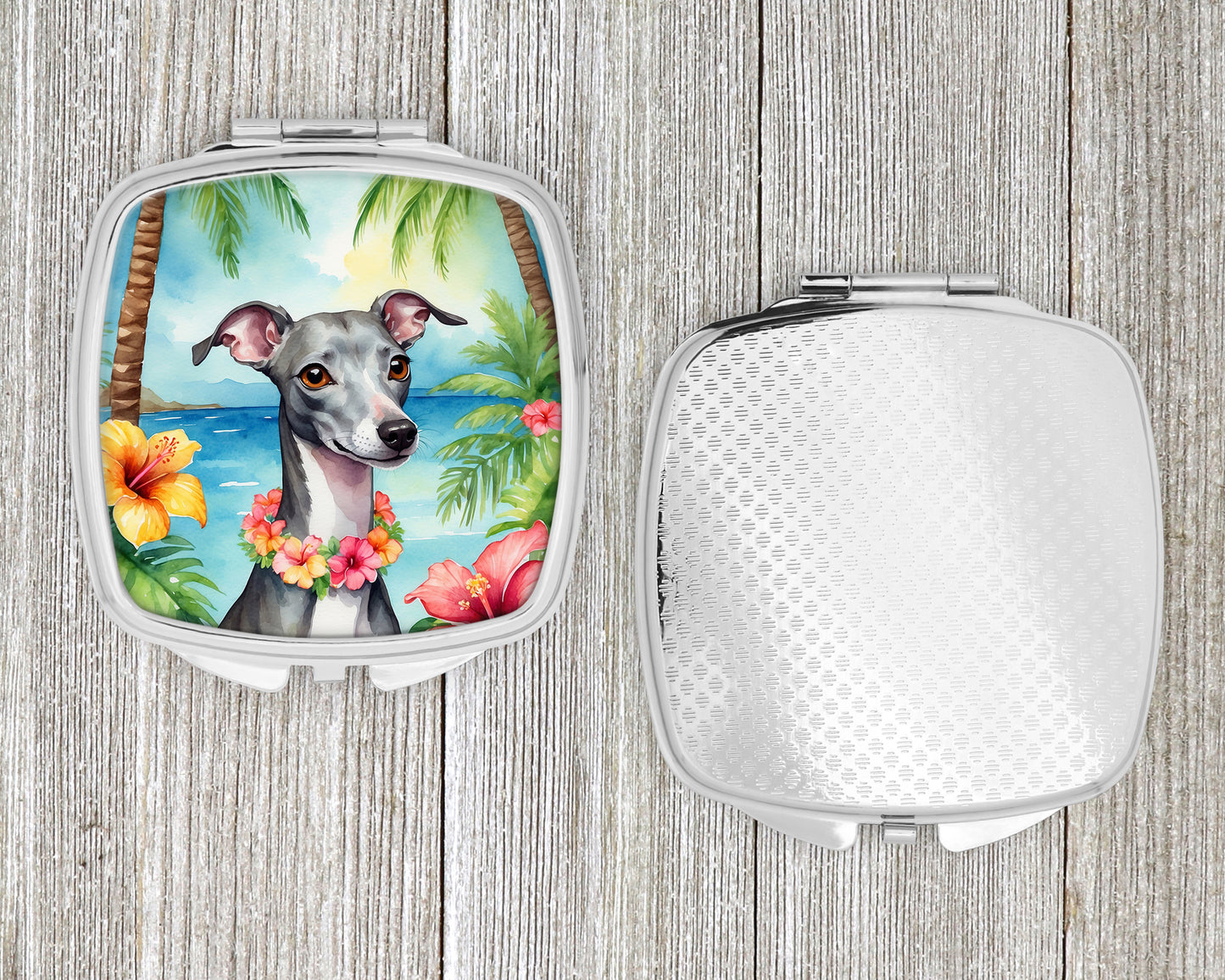 Italian Greyhound Luau Compact Mirror