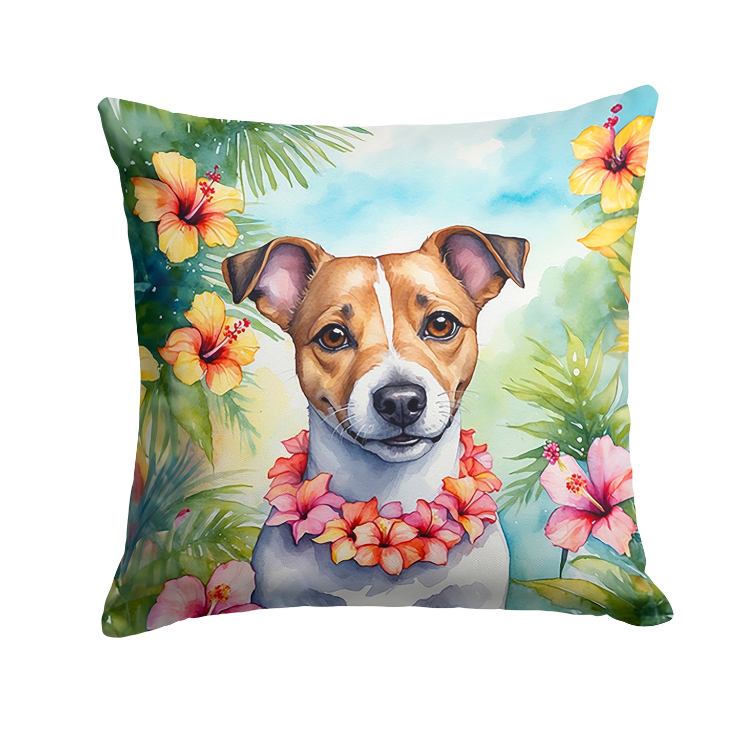 Buy this Jack Russell Terrier Luau Throw Pillow