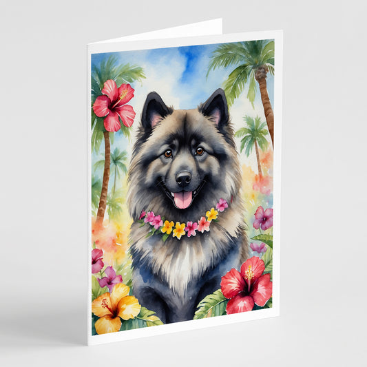 Buy this Keeshond Luau Greeting Cards Pack of 8