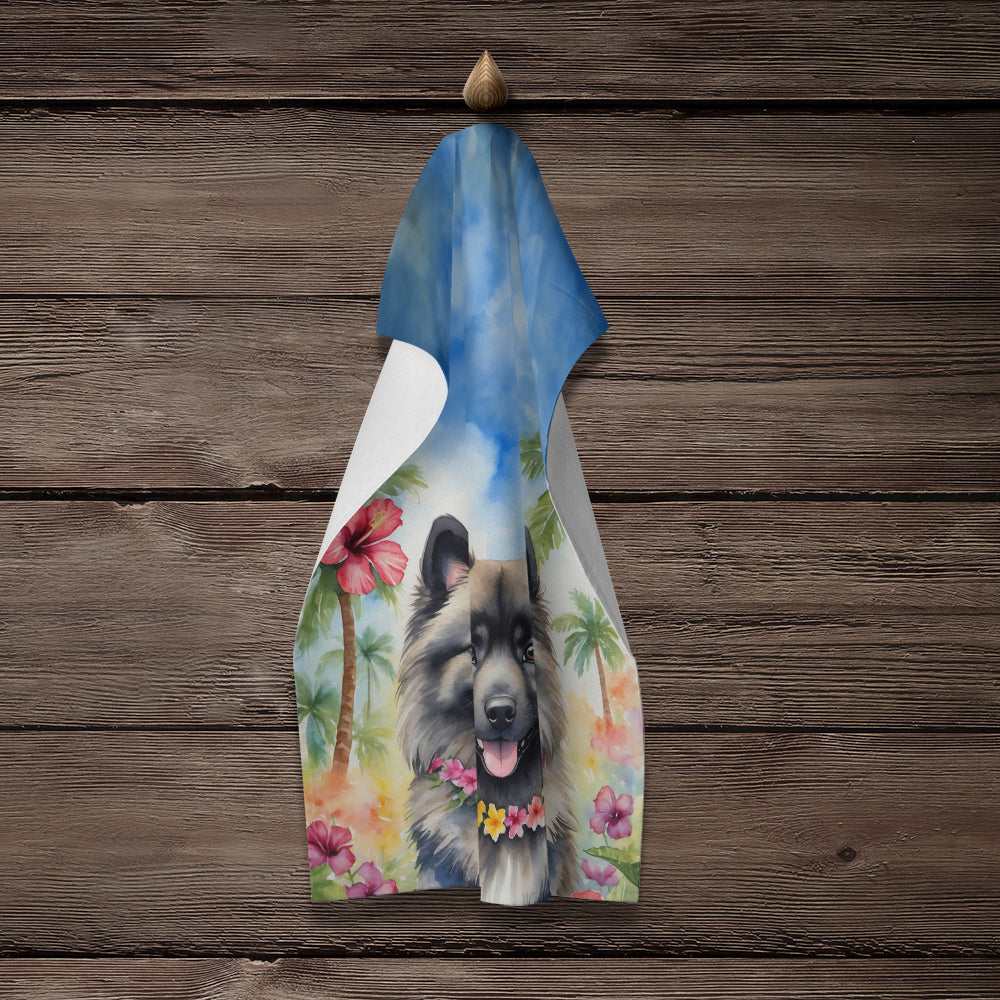 Keeshond Luau Kitchen Towel