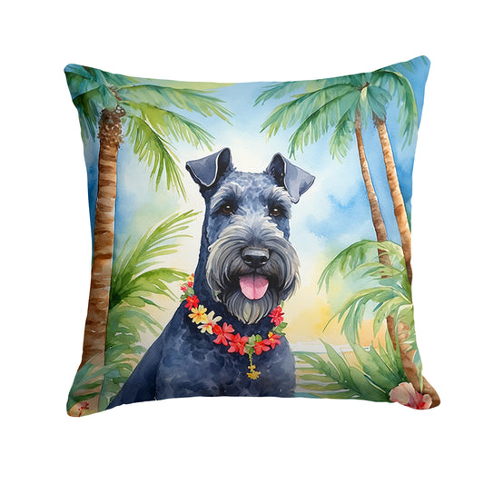 Buy this Kerry Blue Terrier Luau Throw Pillow