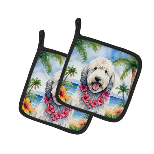 Buy this Komondor Luau Pair of Pot Holders