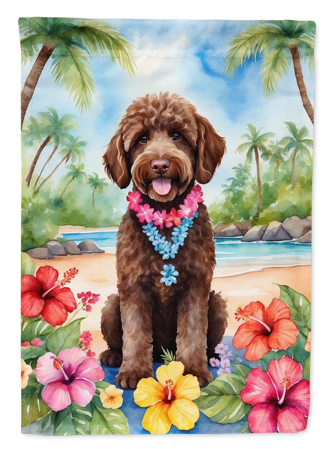 Buy this Labradoodle Luau House Flag