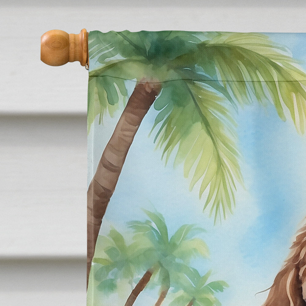 Labradoodle Luau House Flag