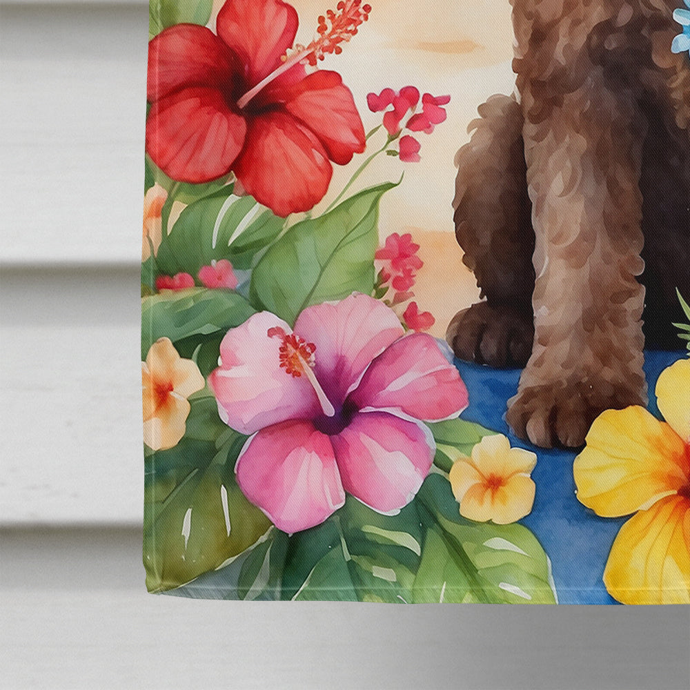 Labradoodle Luau House Flag