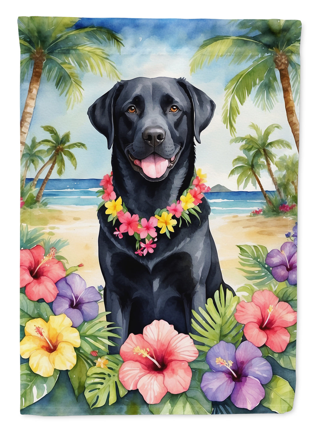 Buy this Black Labrador Retriever Luau House Flag