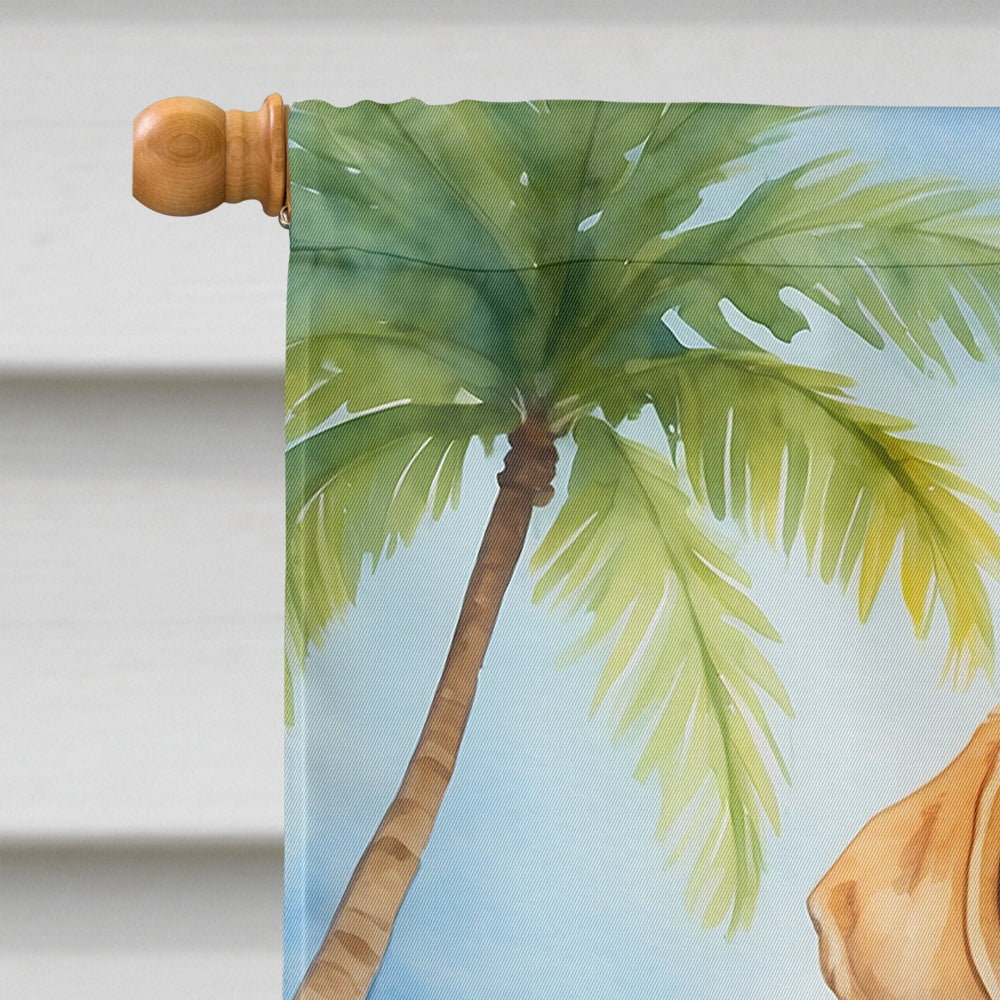 Yellow Labrador Retriever Luau House Flag