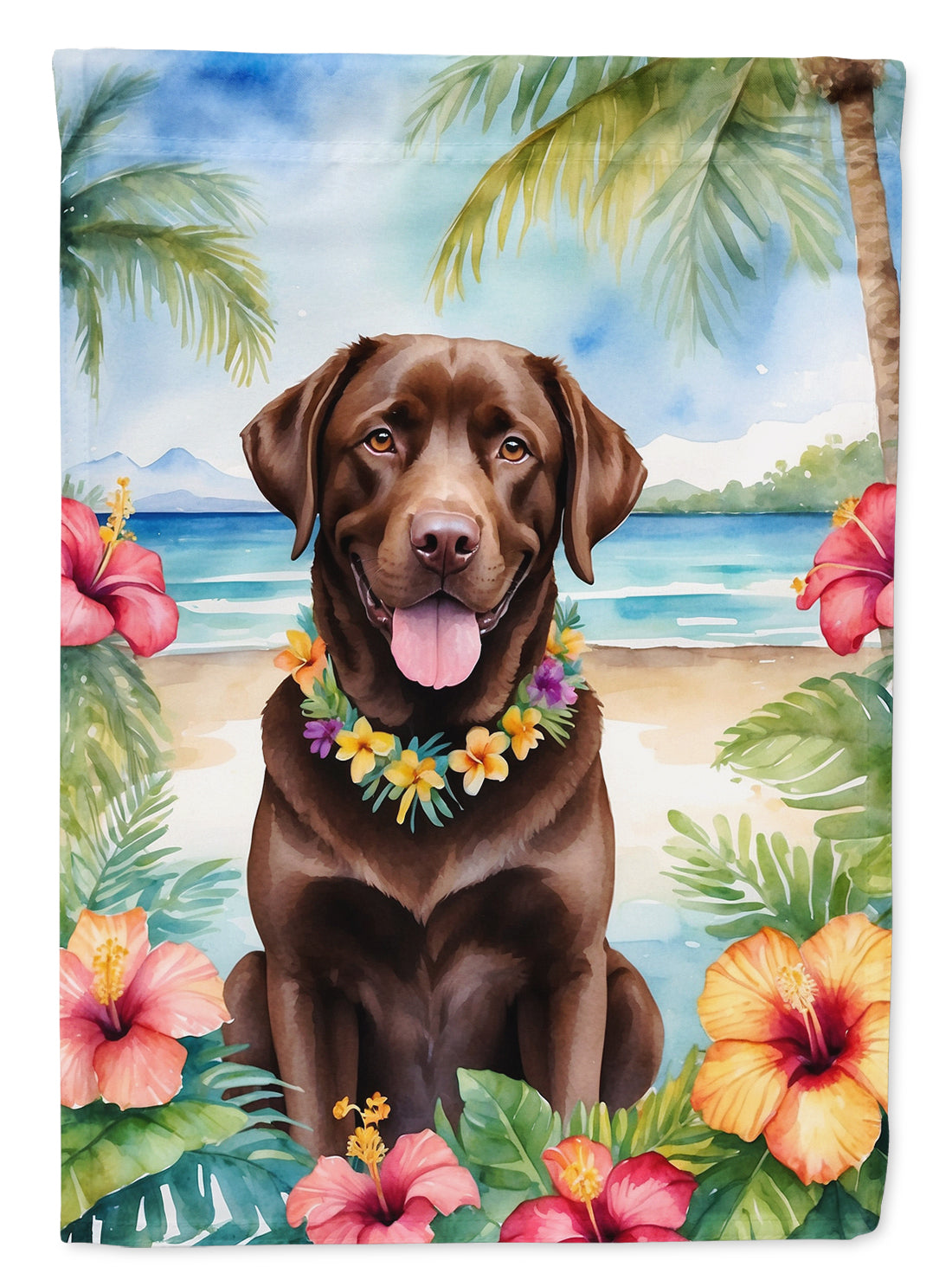 Buy this Chocolate Labrador Retriever Luau House Flag