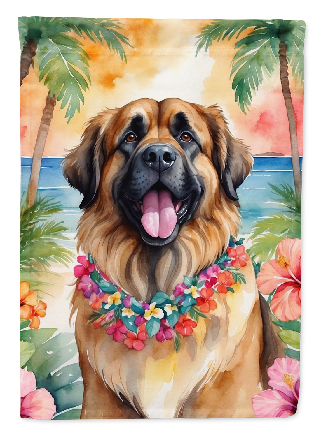 Buy this Leonberger Luau Garden Flag