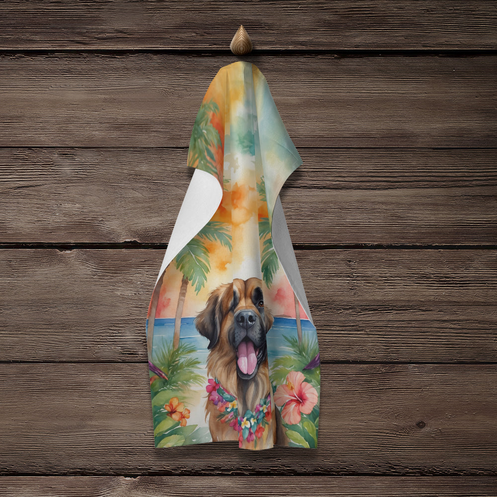 Leonberger Luau Kitchen Towel