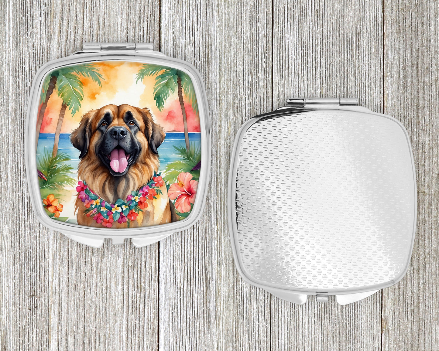 Leonberger Luau Compact Mirror