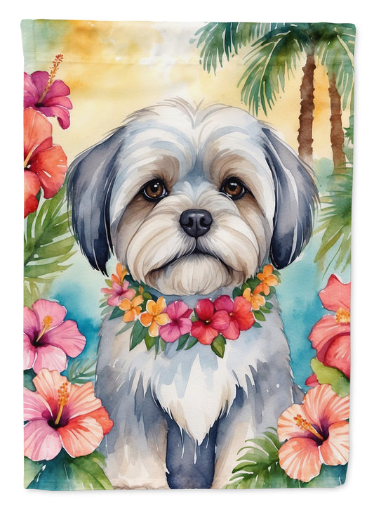 Buy this Lhasa Apso Luau House Flag