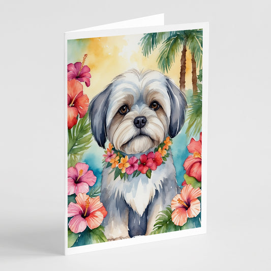 Buy this Lhasa Apso Luau Greeting Cards Pack of 8