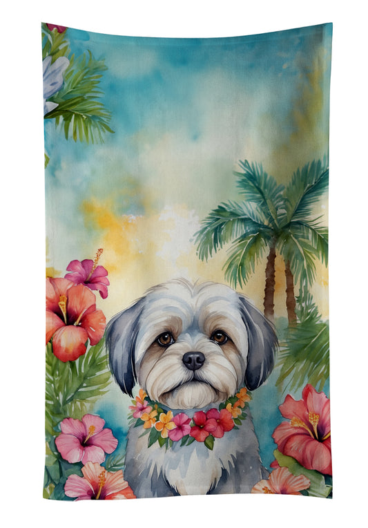 Buy this Lhasa Apso Luau Kitchen Towel