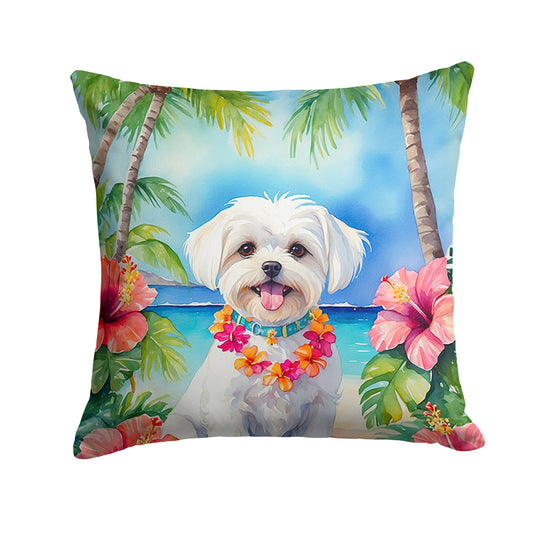 Buy this Maltese Luau Throw Pillow