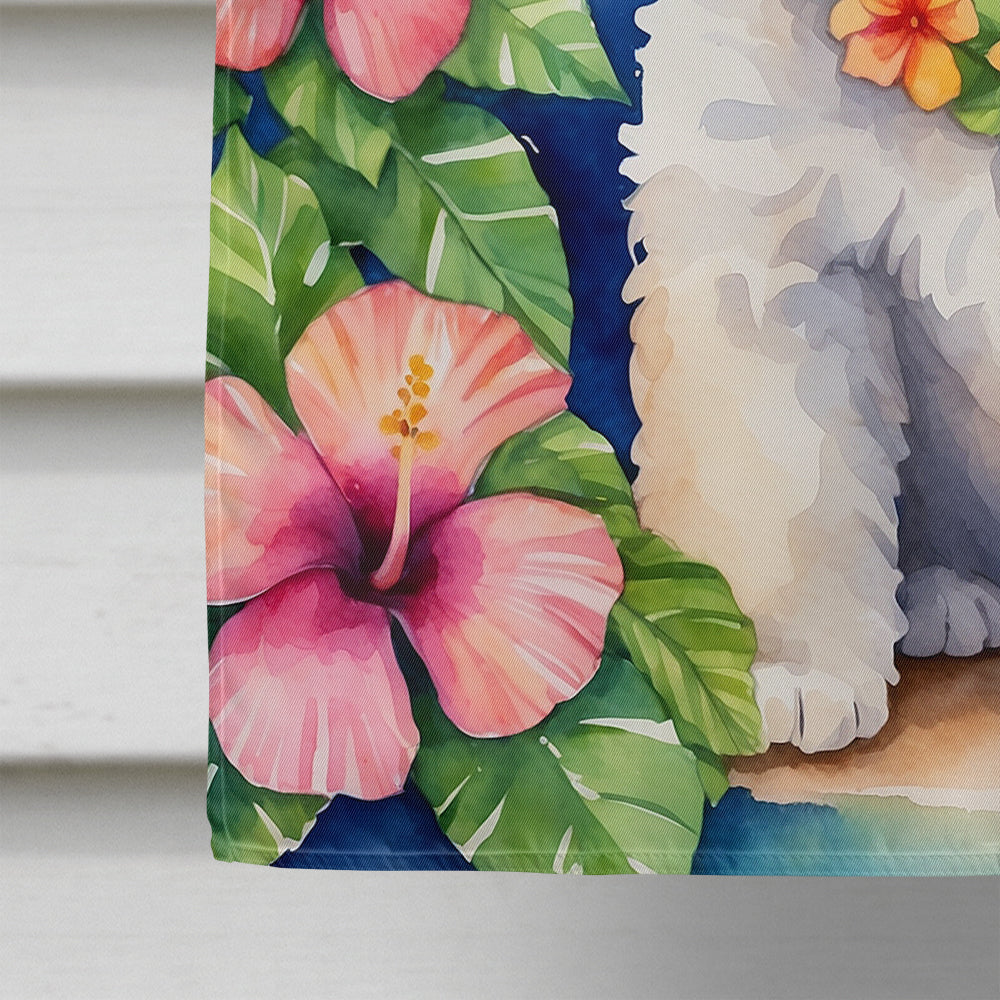 Maltipoo Luau House Flag