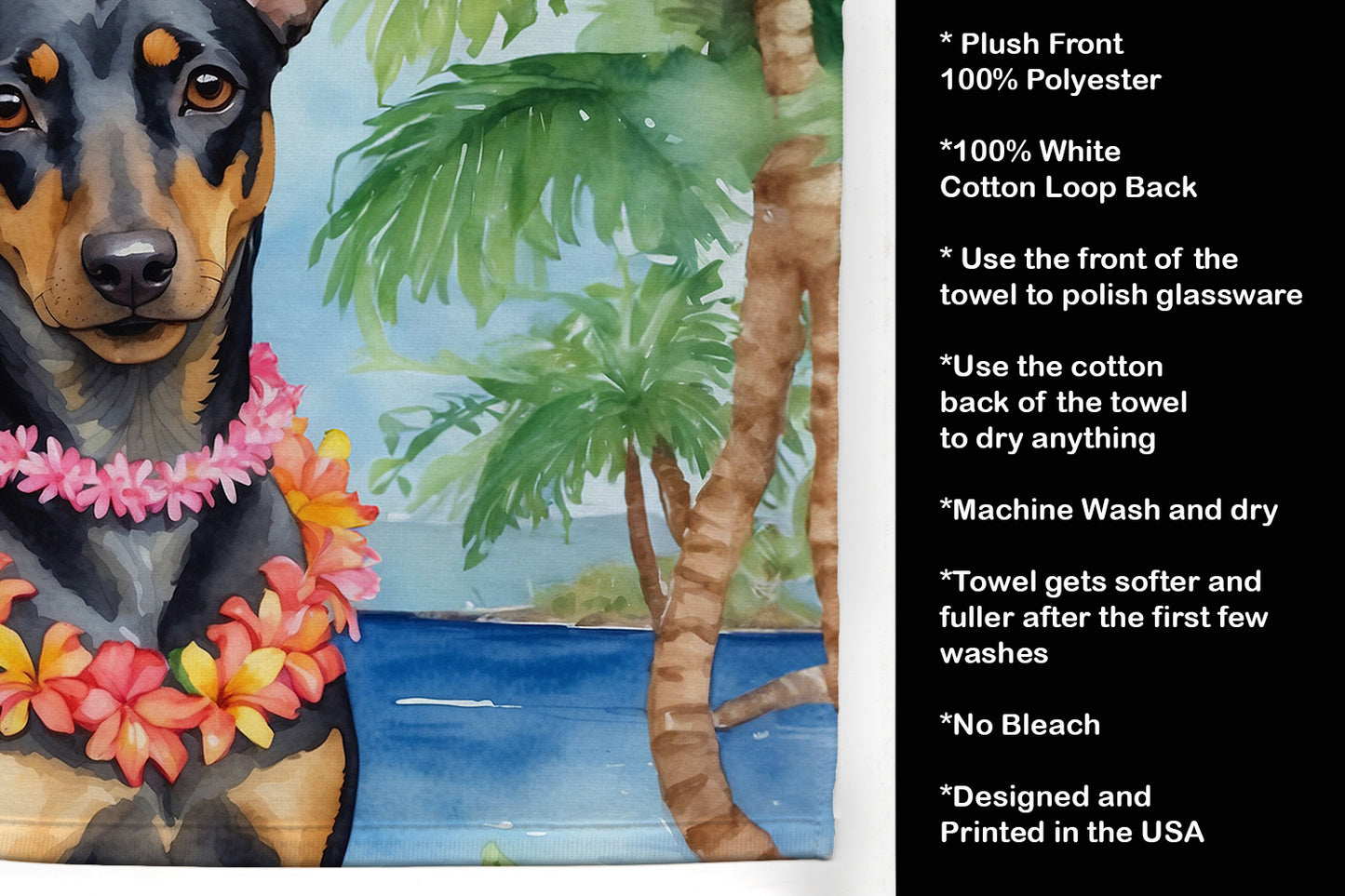 Manchester Terrier Luau Kitchen Towel
