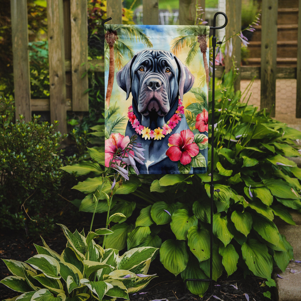 Neapolitan Mastiff Luau Garden Flag