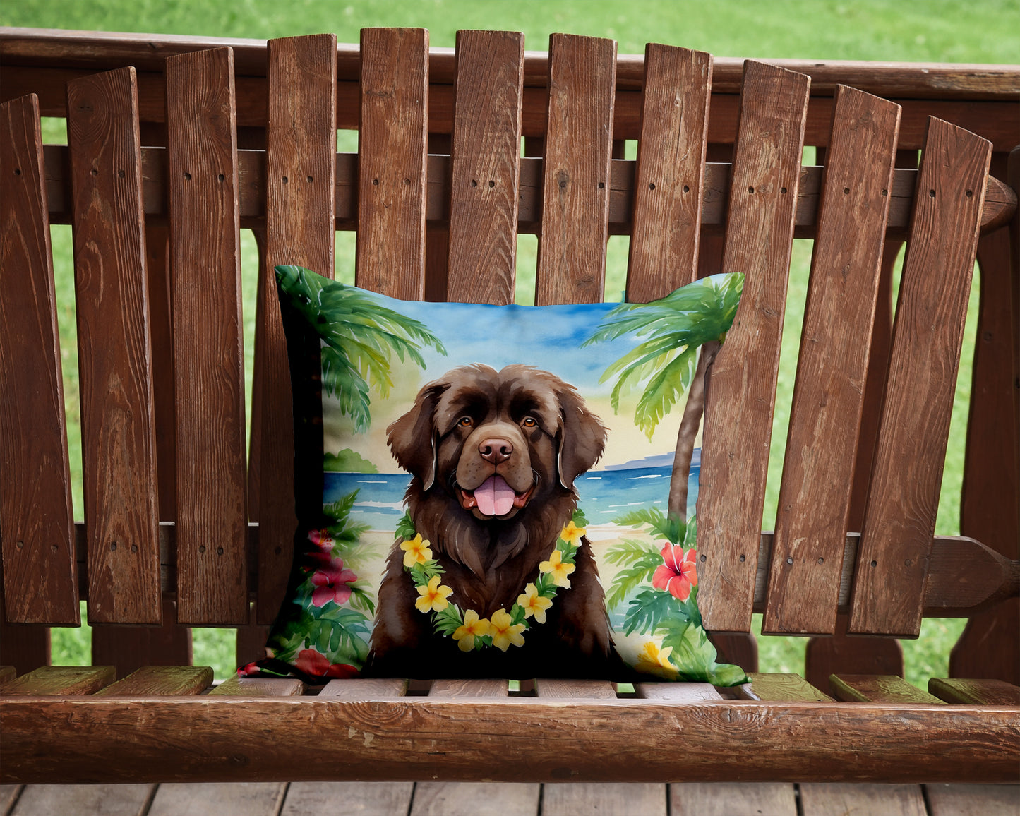 Newfoundland Luau Throw Pillow