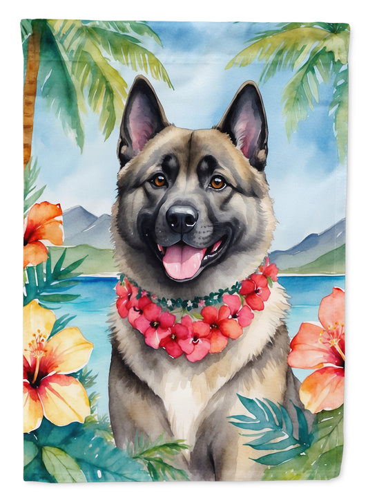 Buy this Norwegian Elkhound Luau House Flag