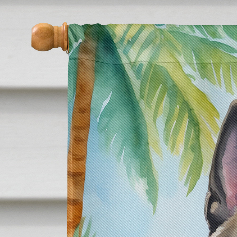 Norwegian Elkhound Luau House Flag