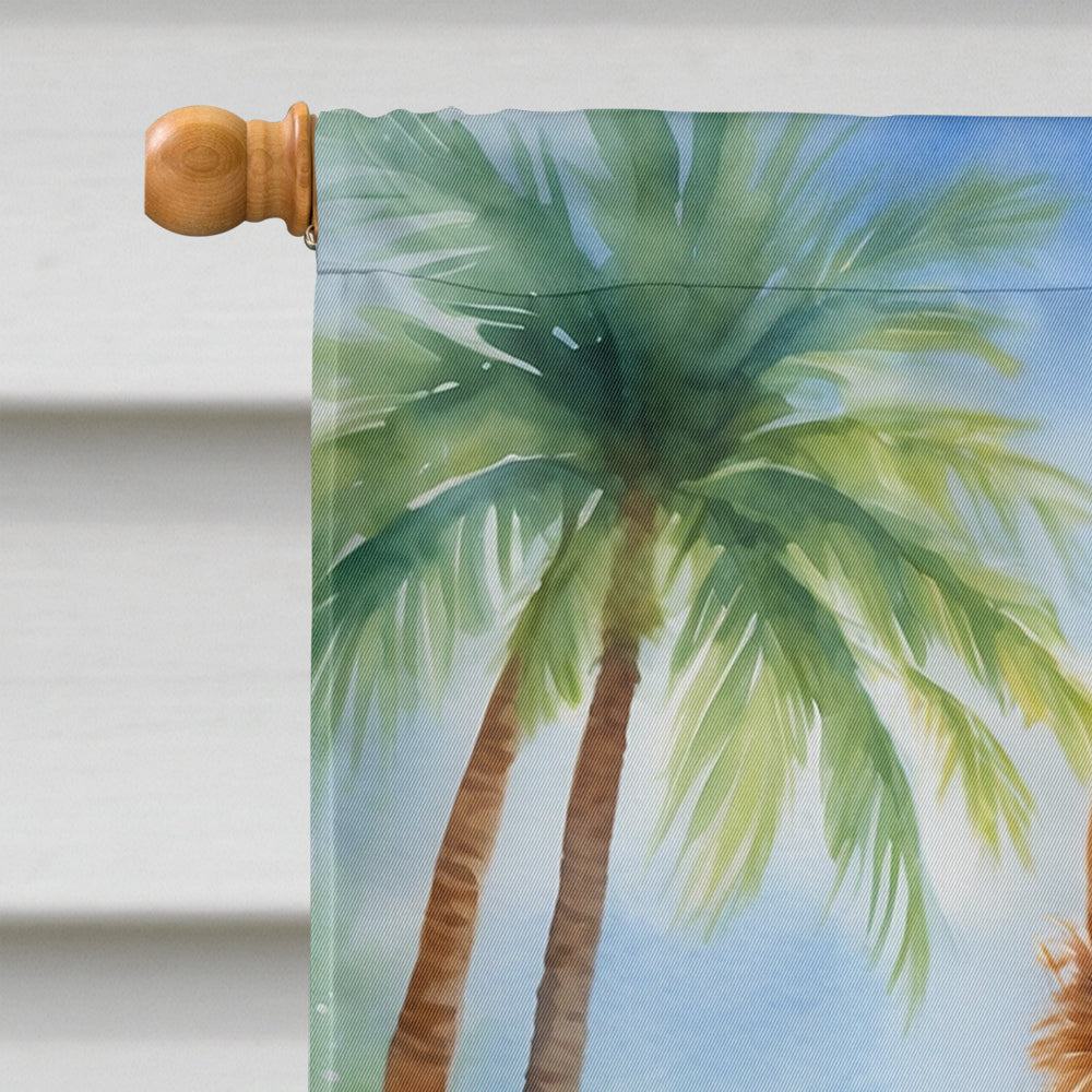 Norwich Terrier Luau House Flag