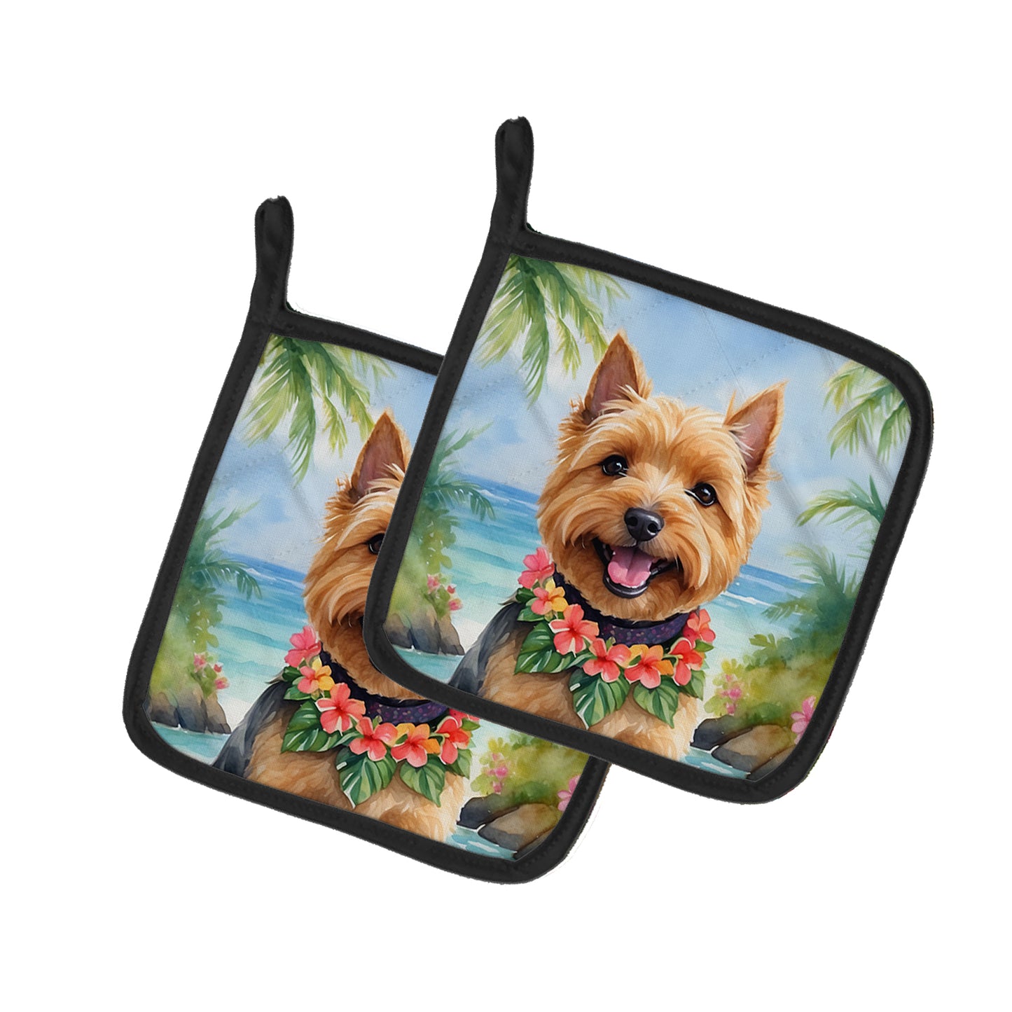 Buy this Norwich Terrier Luau Pair of Pot Holders