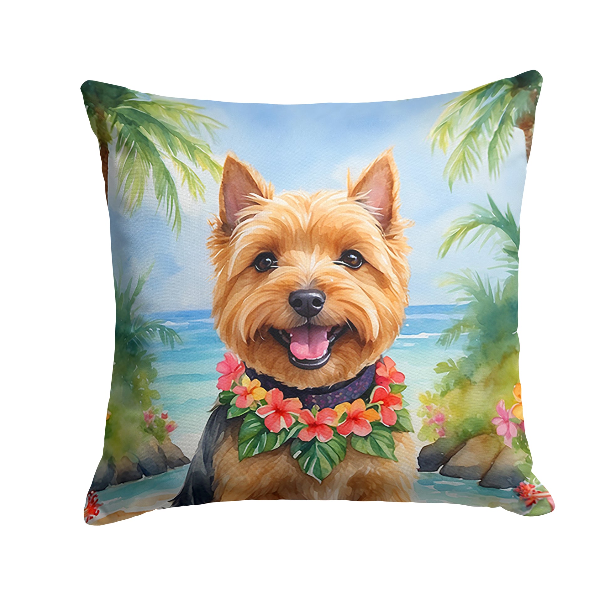 Buy this Norwich Terrier Luau Throw Pillow