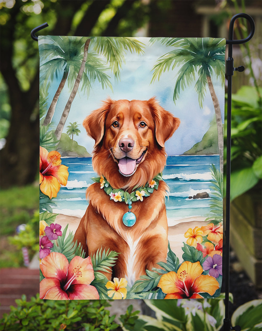 Nova Scotia Duck Tolling Retriever Luau Garden Flag