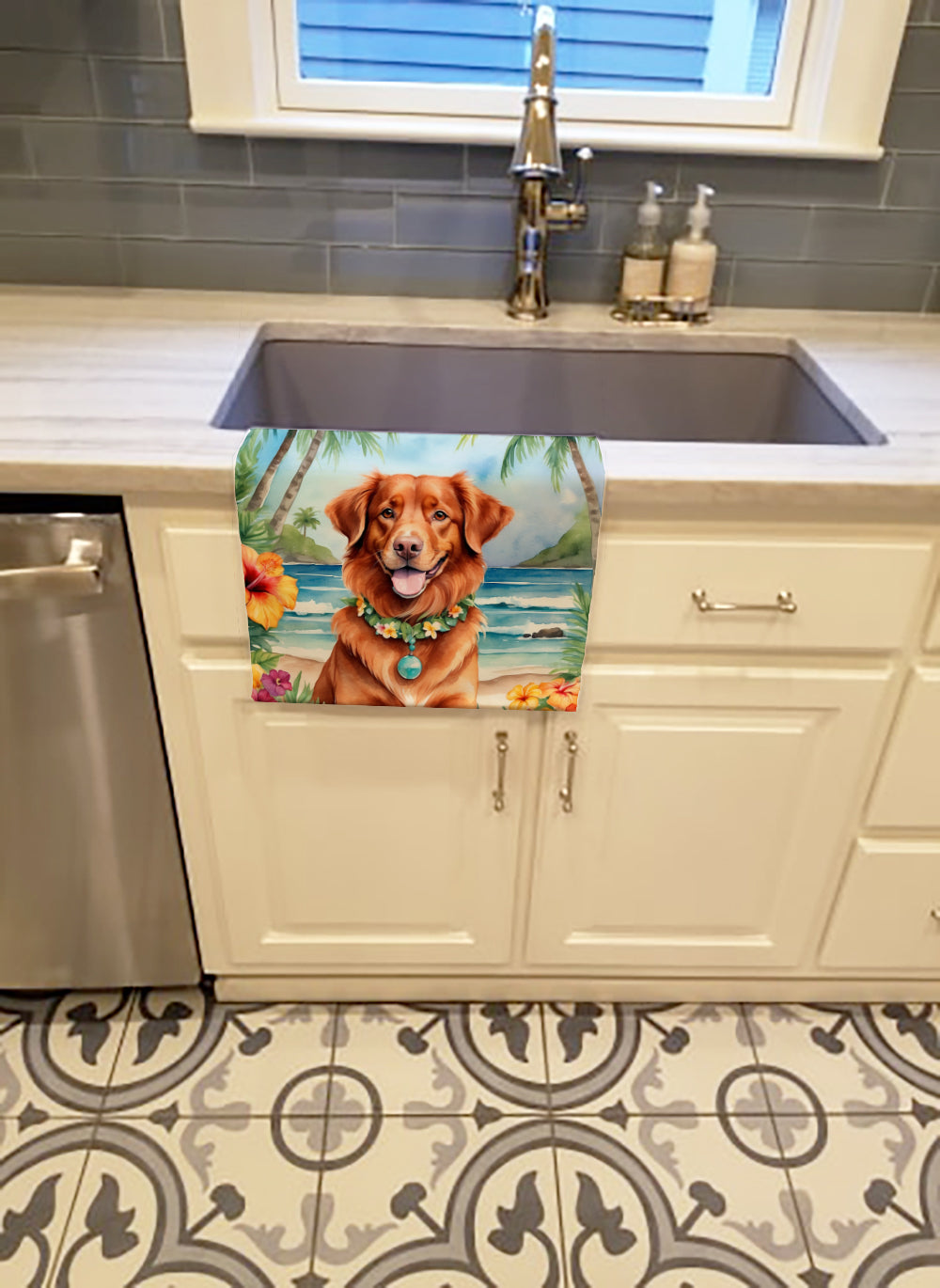 Nova Scotia Duck Tolling Retriever Luau Kitchen Towel