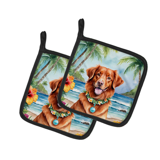 Buy this Nova Scotia Duck Tolling Retriever Luau Pair of Pot Holders