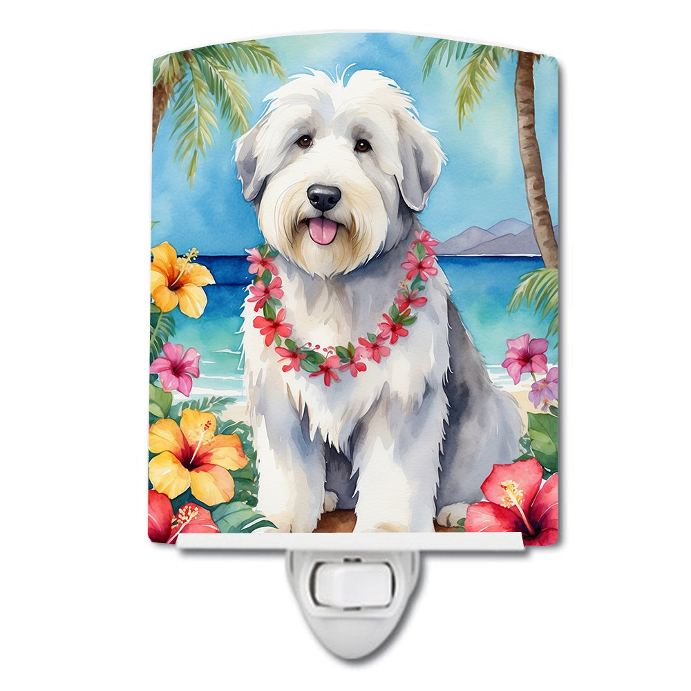 Buy this Old English Sheepdog Luau Ceramic Night Light