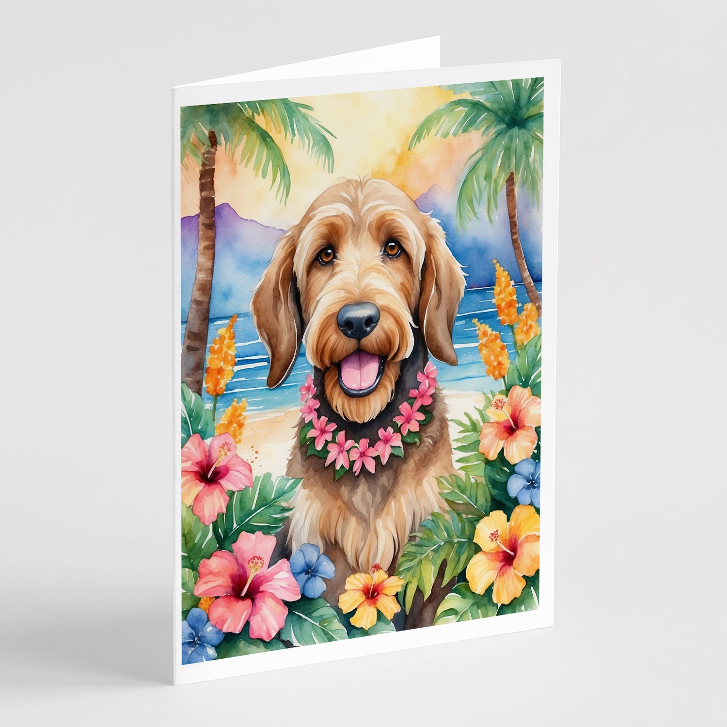 Buy this Otterhound Luau Greeting Cards Pack of 8