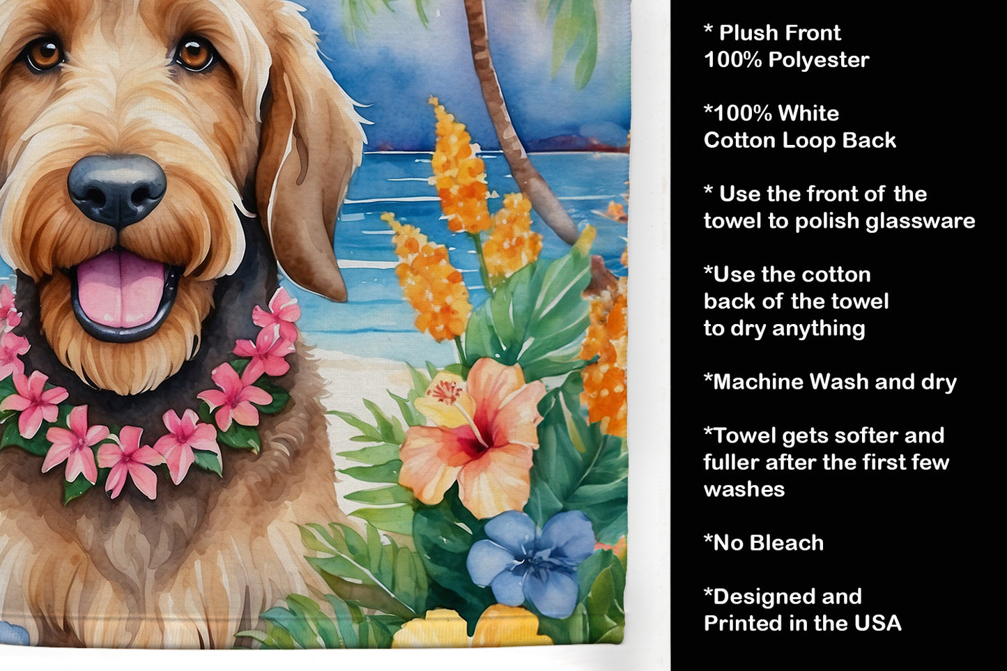 Otterhound Luau Kitchen Towel
