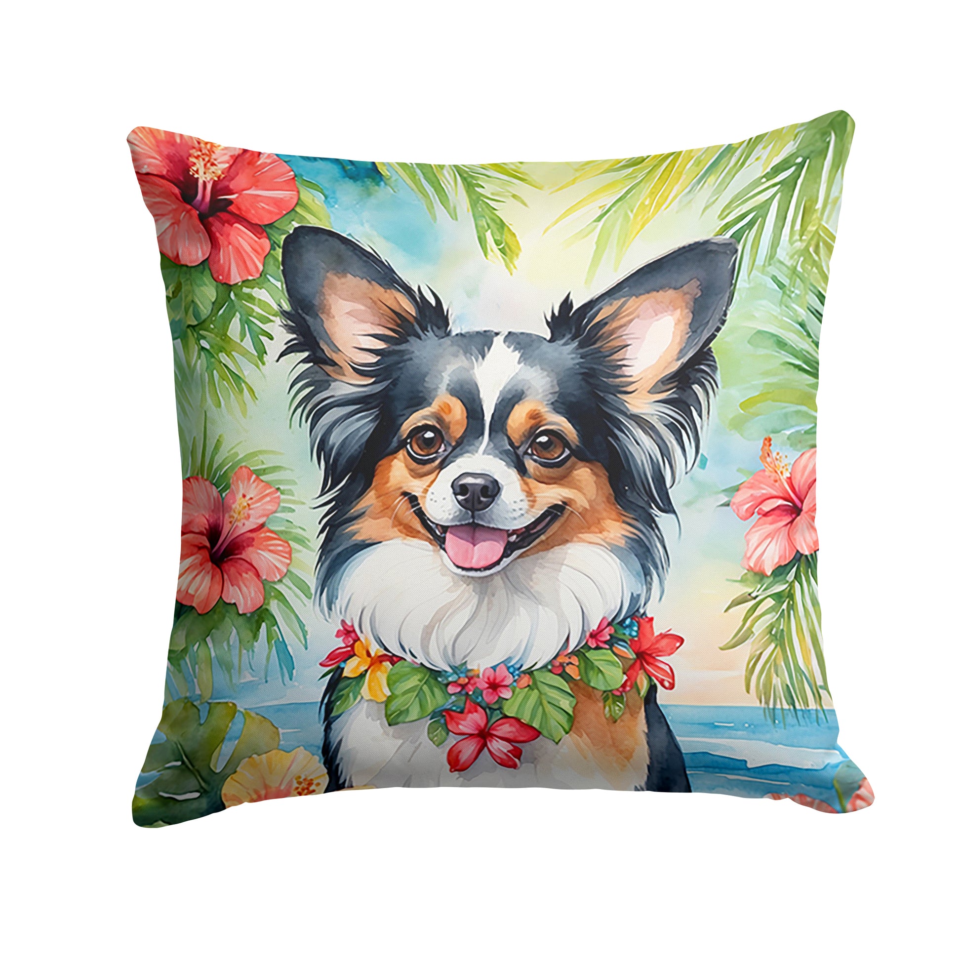 Buy this Papillon Luau Throw Pillow