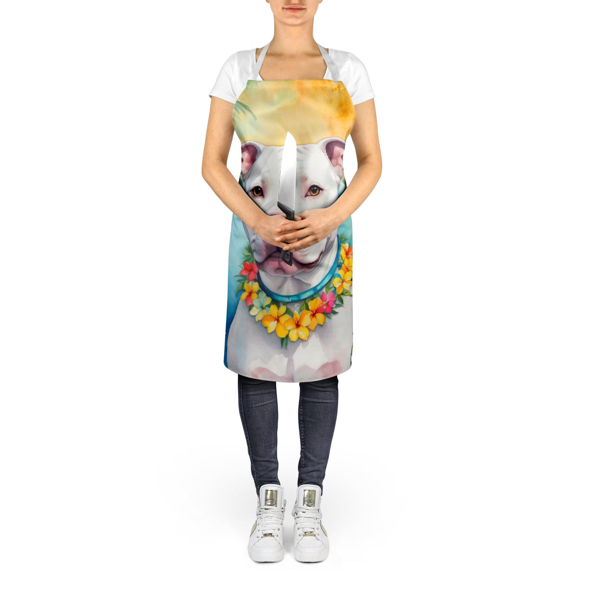 Pit Bull Terrier Luau Apron