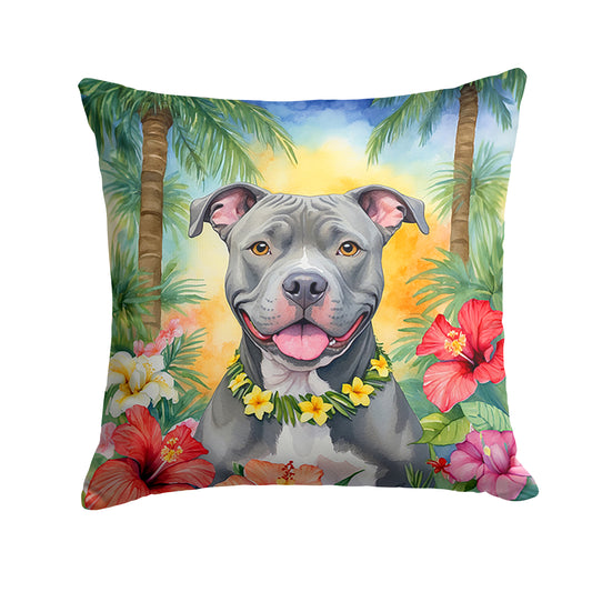 Buy this Pit Bull Terrier Luau Throw Pillow