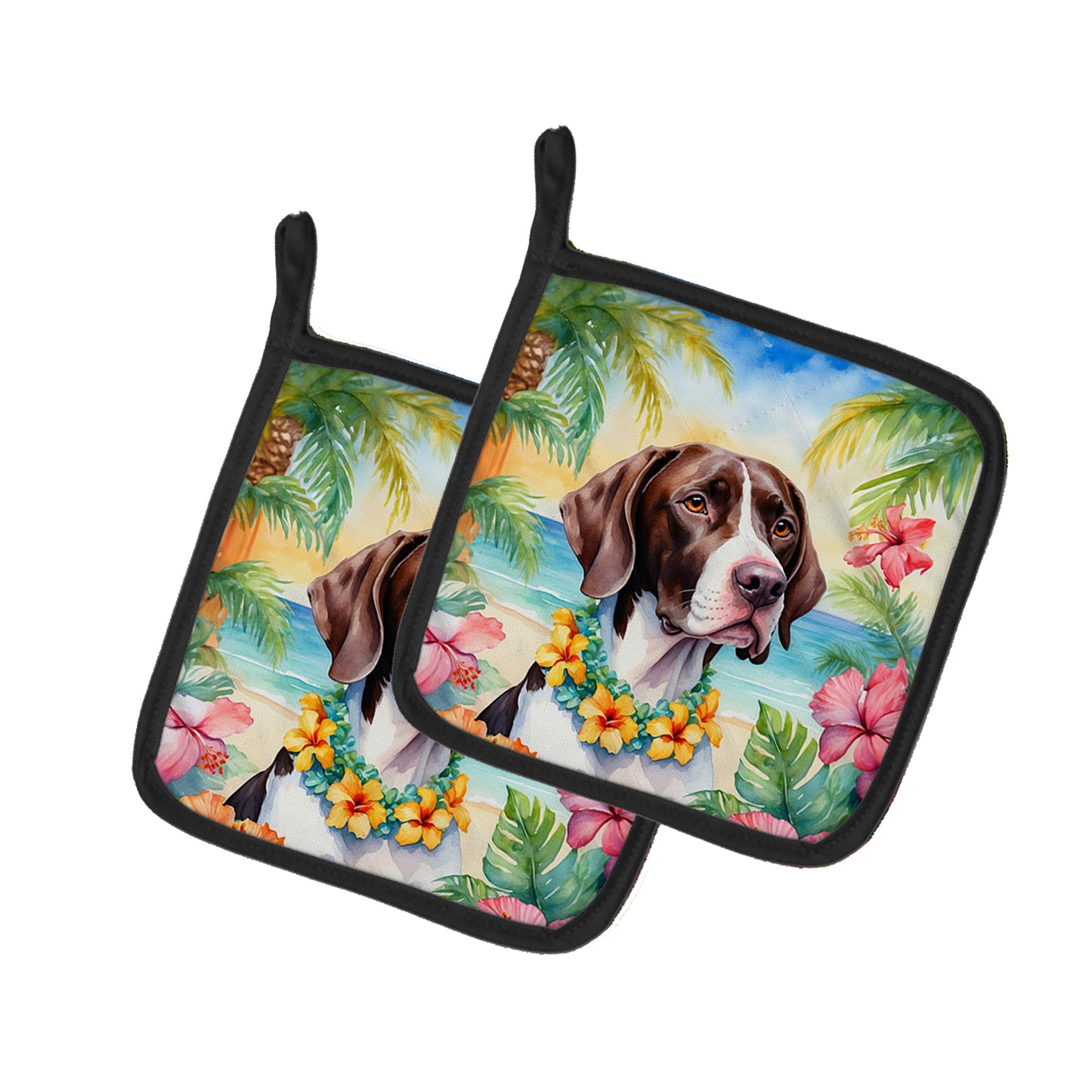 Buy this Pointer Luau Pair of Pot Holders