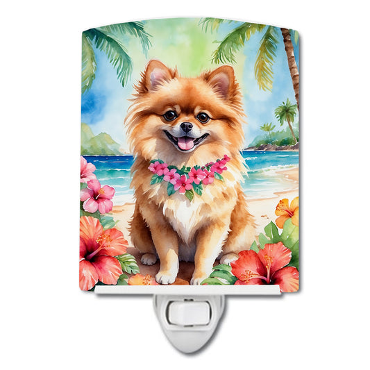 Buy this Pomeranian Luau Ceramic Night Light