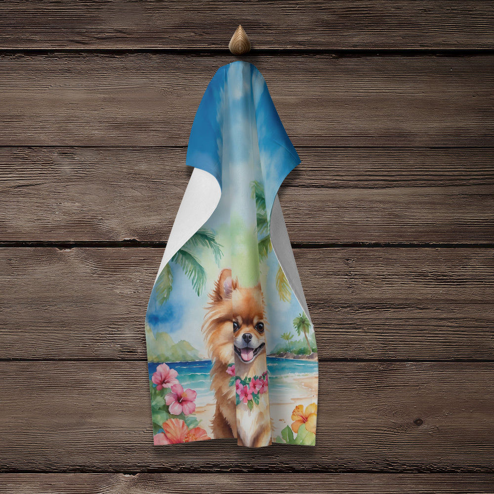 Pomeranian Luau Kitchen Towel