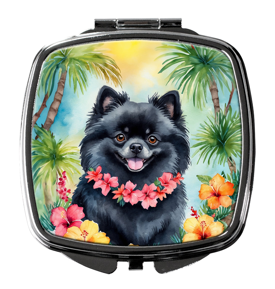 Buy this Pomeranian Luau Compact Mirror