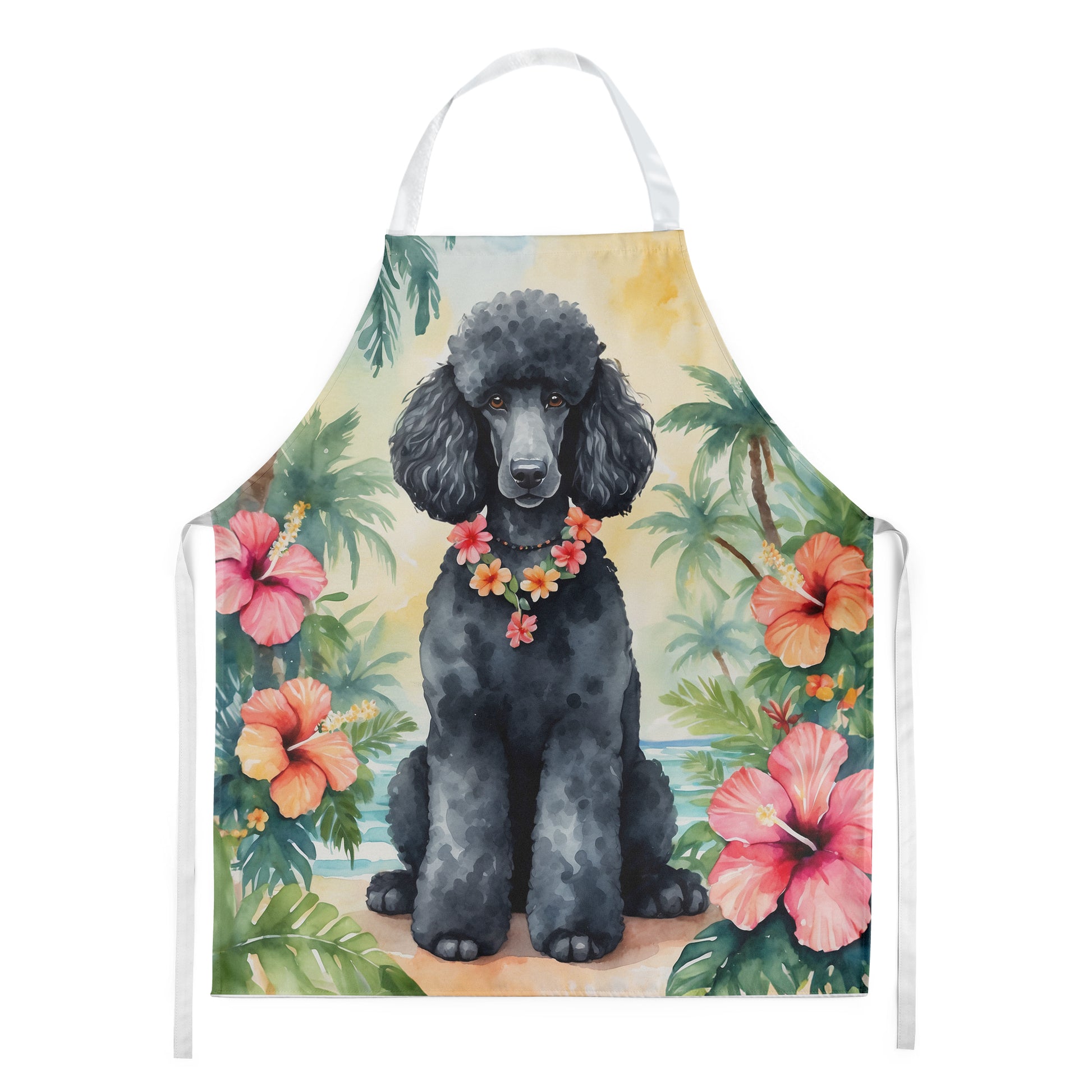 Buy this Black Poodle Luau Apron