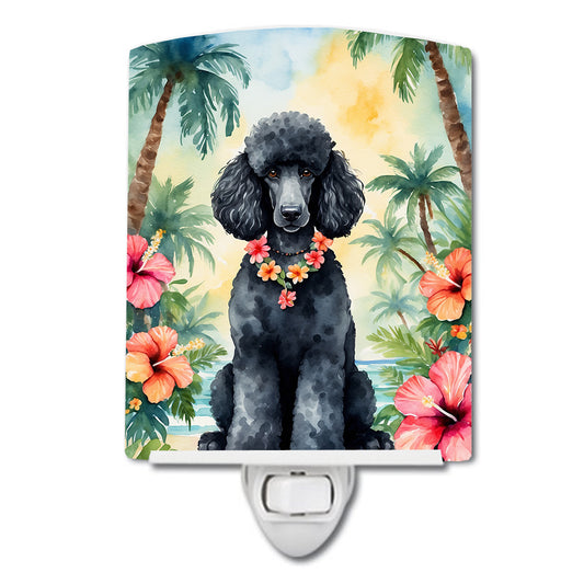 Buy this Black Poodle Luau Ceramic Night Light