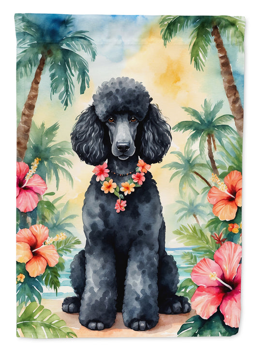 Buy this Black Poodle Luau Garden Flag