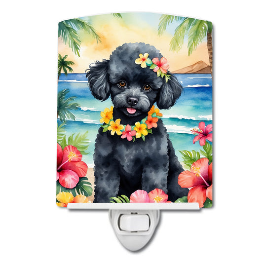 Buy this Black Poodle Luau Ceramic Night Light