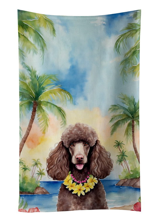 Buy this Chocolate Poodle Luau Kitchen Towel