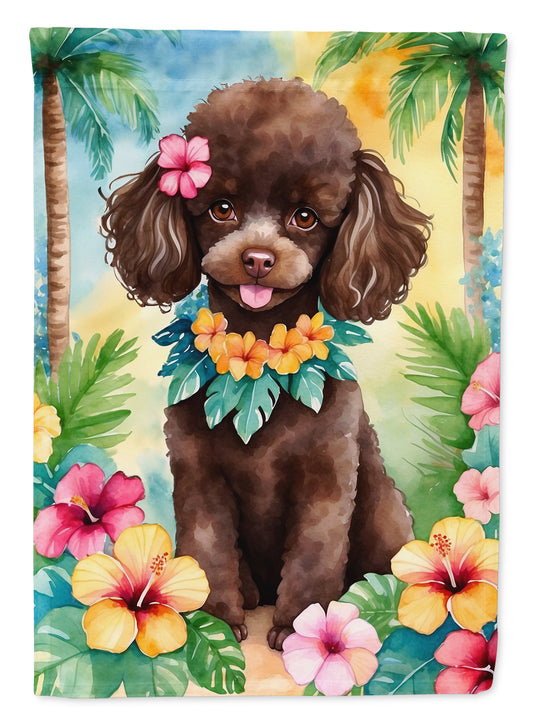 Buy this Chocolate Poodle Luau House Flag