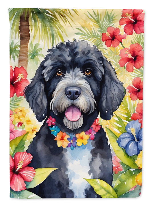 Buy this Portuguese Water Dog Luau Garden Flag